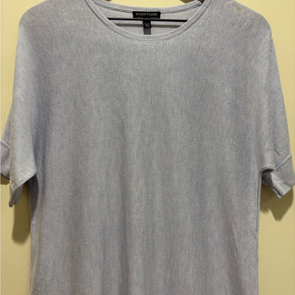 Eileen Fisher Silk Blend Short Sleeve Women’s Sweater - Picture 3 of 5